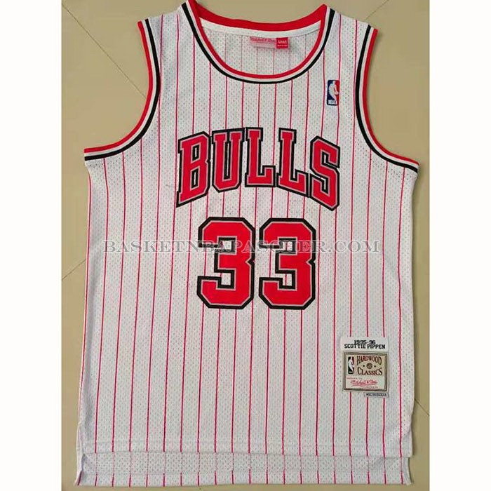 Maillot Chicago Bulls Scottie Pippen NO 33 Reload Hardwood Classics Blanc